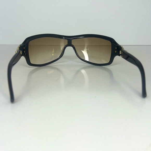 Gucci Vintage Gold Belt Buckle GG Logo Wrap Around Sunglasses - Picture 2 of 7